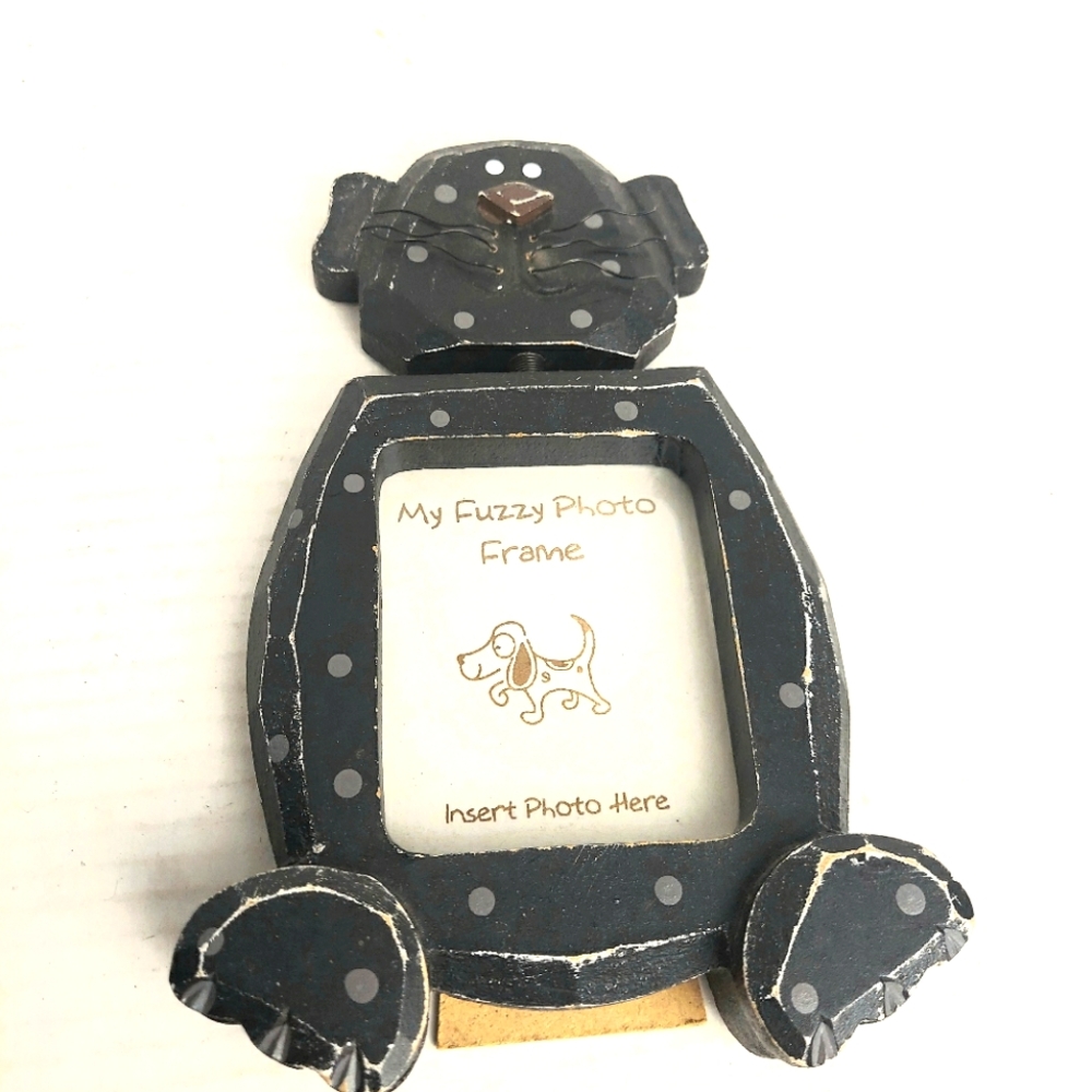 Dog black wiggle picture frame